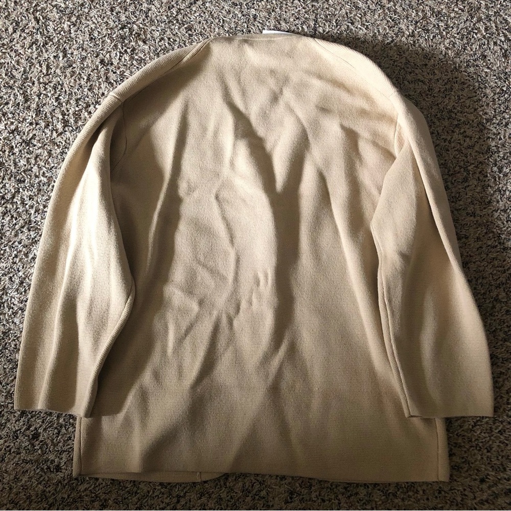 NWT J. Crew long v neck sweater light khaki neutral sz Medium - Picture 14 of 16